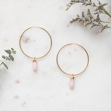 Load image into Gallery viewer, Pink Opal l Endless Hoops