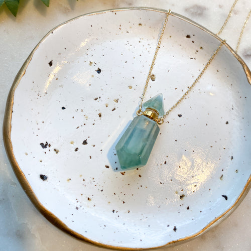 Jade Gemstone Bottle Necklace